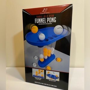 Funnel pong party game in box